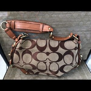 Coach signature brown purse
